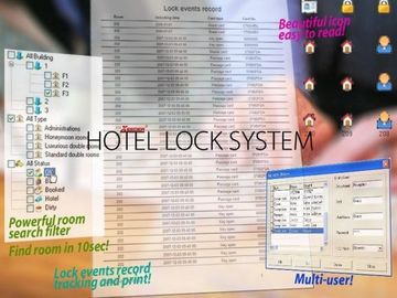 China Filtro potente de la búsqueda del sitio del sistema V5.80 de la cerradura del hotel del interfaz de la cerradura PMS de la tarjeta proveedor